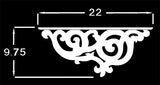 Dimensions of 22” Side Panel for Adjustable Gable Trim Kit - GDBKIT