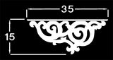 Dimensions of 35” Side Panel for Adjustable Gable Trim Kit - GDBKIT