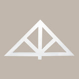Image of Center Drop PVC Craftsman Gable Decoration on Plain Background