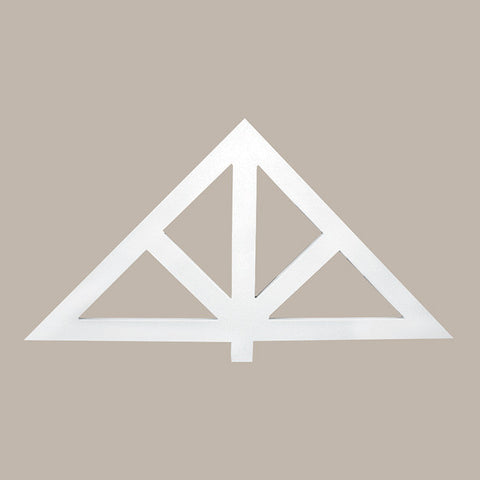 Image of Center Drop PVC Craftsman Gable Decoration on Plain Background