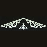 Image of Ornate PVC Gingerbread Gable Decoration on Plain Background