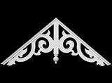 Image of Simple PVC Victorian Gable Decoration on Plain Background
