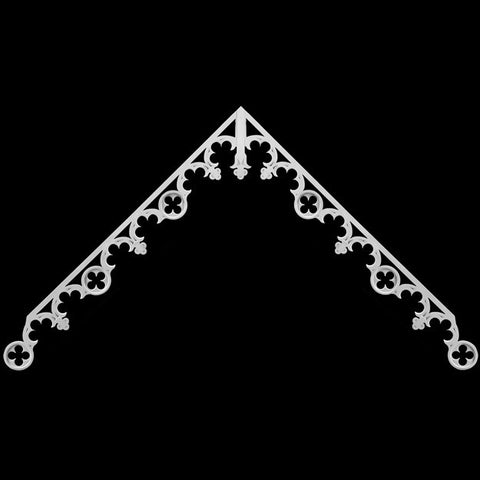 Image of Deluxe PVC Gingerbread Gable Trim on Plain Background