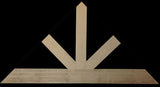 Image of Stainable Wood Grain Polyurethane Craftsman Gable Decoration on Plain Background