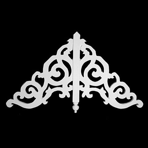 Image of Fixed PVC Gingerbread Gable Decoration on Plain Background
