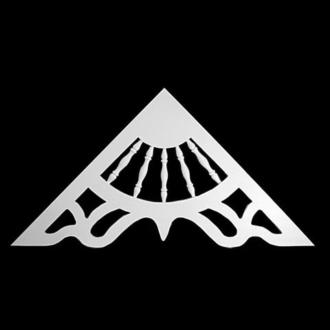 Image of Spindled PVC Victorian Gable Decoration on Plain Background