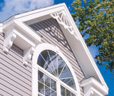 Photo of Spindled PVC Victorian Decoration Installed on Gable Pediment