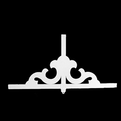 Black and White Closeup of an Adjustable Victorian Gable Decoration
