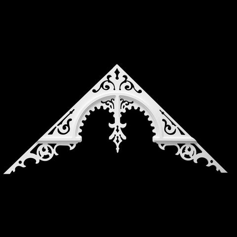 Image of Flagship PVC Gingerbread Gable Decoration on Plain Background