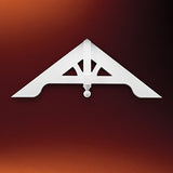 Image of PVC Craftsman Gable Trim on Plain Background