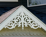 Photo of Fixed PVC Gingerbread Gable Decoration Installed over Dormer Window