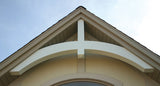 Photo of a Arched Beam Polyurethane Craftsman Gable Decoration on Gable Pediment