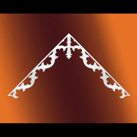 Image of Gothic PVC Gingerbread Gable Trim on Plain Background