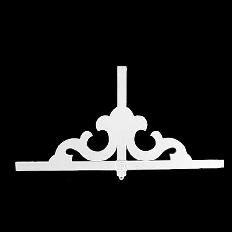 Black and White Closeup of an Adjustable Victorian Gable Decoration 